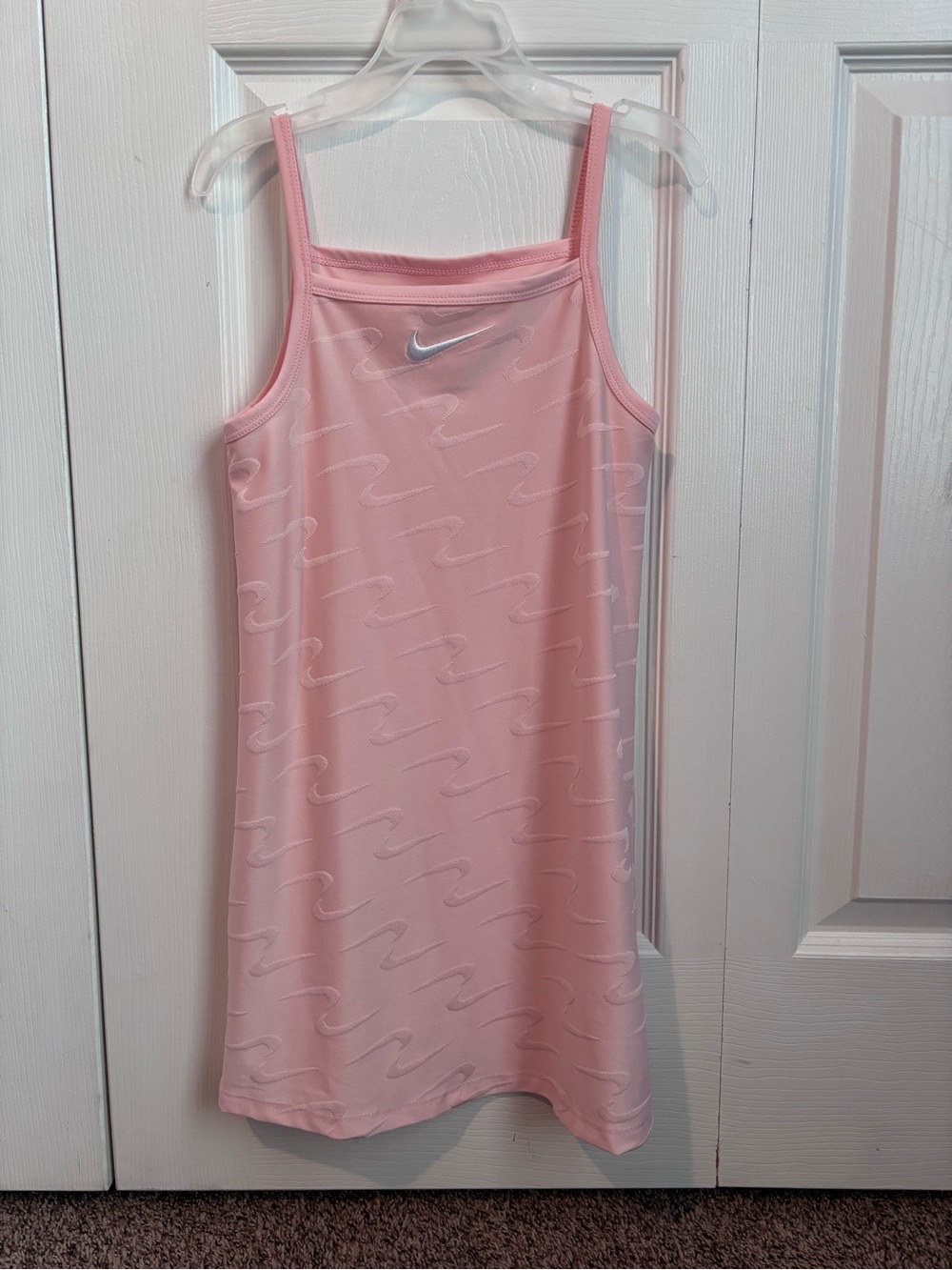 Nike Light Pink Athletic Tank Dress with Silver Swoosh